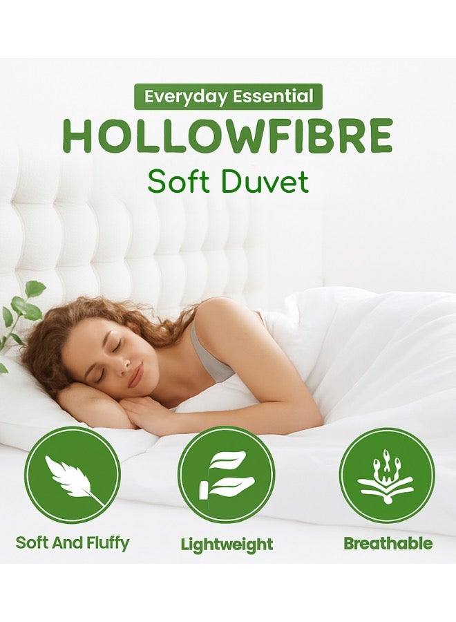 LUNA Home Premium Duvet Choose Size (King size 220*240cm. Queen size 200*230cm. Single size 160*210cm) – Ultra-Soft Comforter, Hotel Quality- Comfort All-Season, White. - Image 4